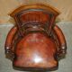 Victorian captain's chair in leather restored by Cornelius V Smith.