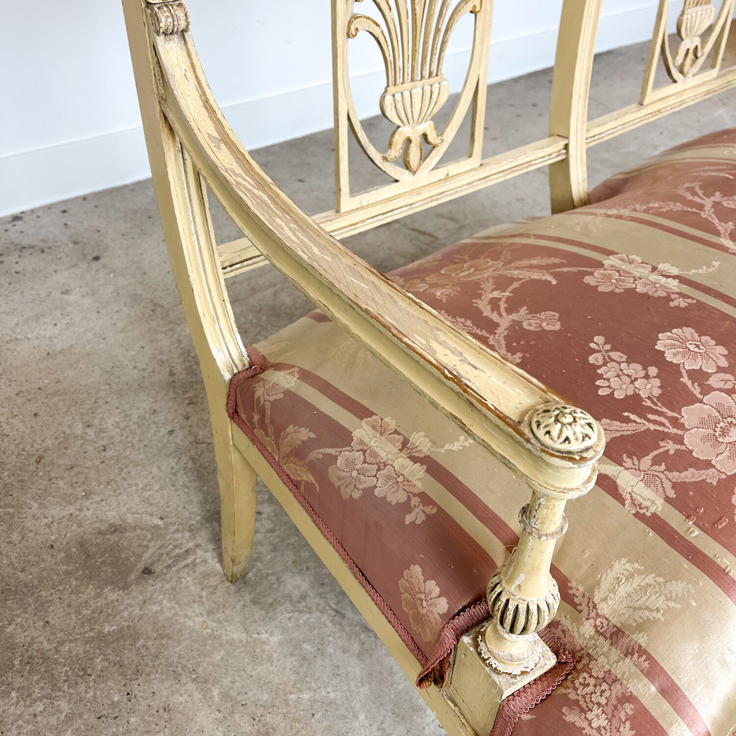 Antique french louis XVI style two seater sofa