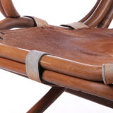 Tito Agnoli Relax chair made of Bamboo and leather, 1960