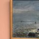 Huile sur toile originale "Rivière" par Lars Herder vintage et encadrée 37×28cm