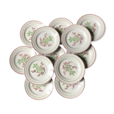 12 vintage dessert plates