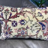 Handmade faded lumbar carpet pillow 40x60cm