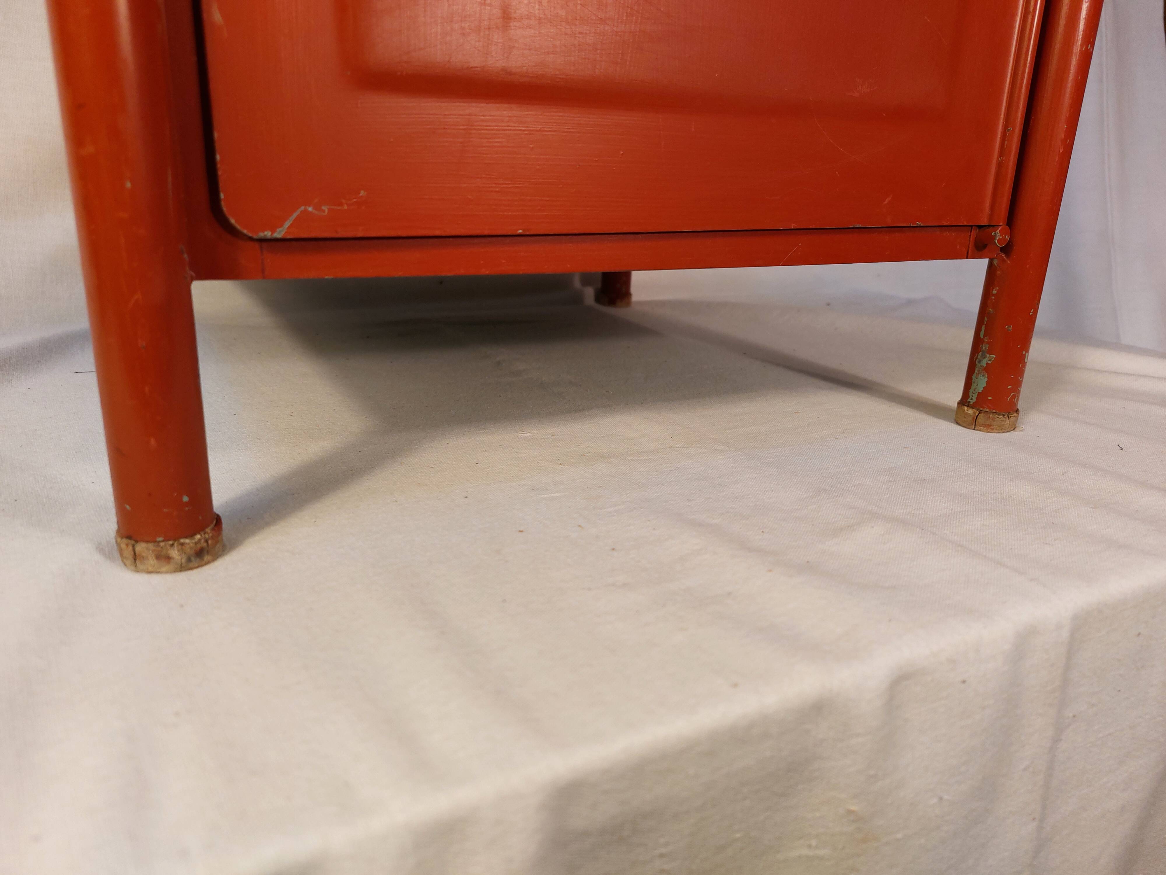 Vintage metal boarding school or hospital bedside