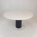 Round marble dining table, 1980's