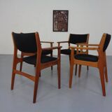 Mid-Century Danish Armchairs in Teak, 1960s, Set of 4