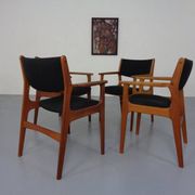 Mid-Century Danish Armchairs in Teak, 1960s, Set of 4