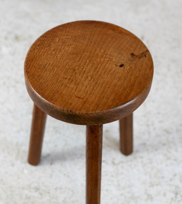 Tabouret tripode bois france, circa 1950