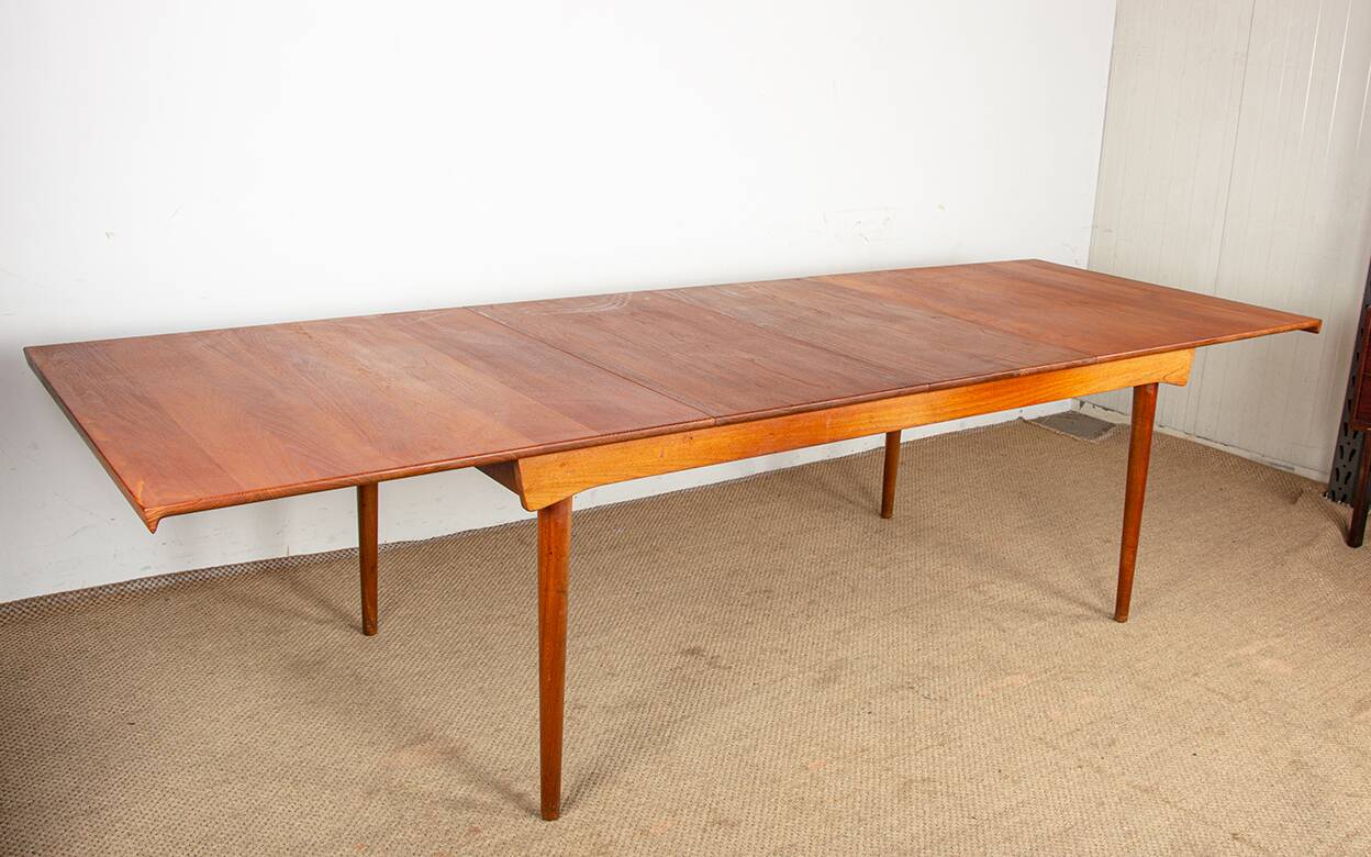 Large table, 290 cm, in teak by Peter Hvidt and Orla Molggard-Nielsen 1955
