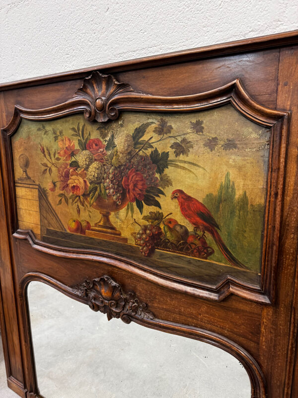 Grand Trumeau miroir de cheminée  ancien