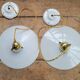 Duo de suspensions en opaline blanche