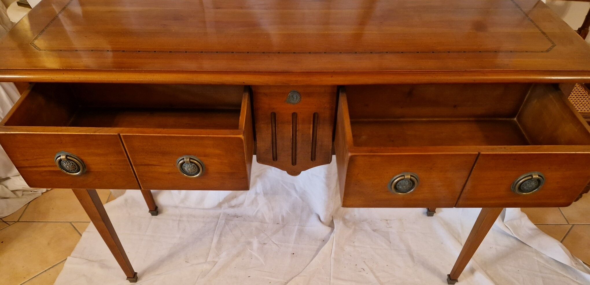 Vintage Art Deco console – wooden storage furniture – 1950s