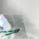 Vintage Sculptural Glass Vase – Geometric Minimalist Design, Italy 1980s