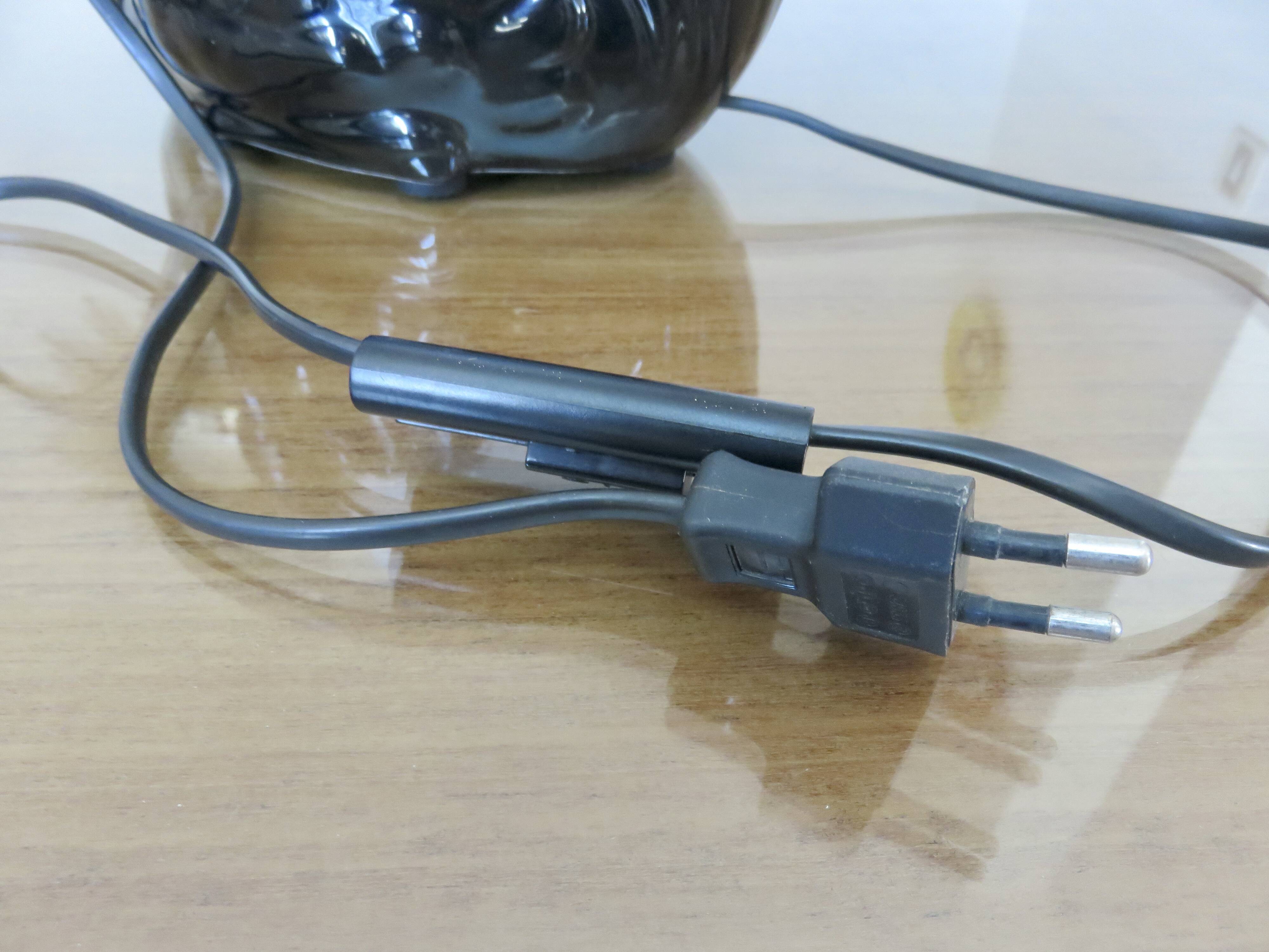 "Black swan" lamp in ceramic and opaline, 70s-80s