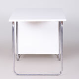 White bauhaus writing desk made in 1930s germany by robert slezak - restored