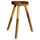 Tripod stool made of solid oak, by a Danish cabinetmaker, mid-century, around 1960.
