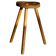 Tripod stool made of solid oak, by a Danish cabinetmaker, mid-century, around 1960.