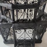 Metal and wood birdcage