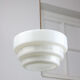 Mid-century Cascade Brass and Opaline Pendant Lamp