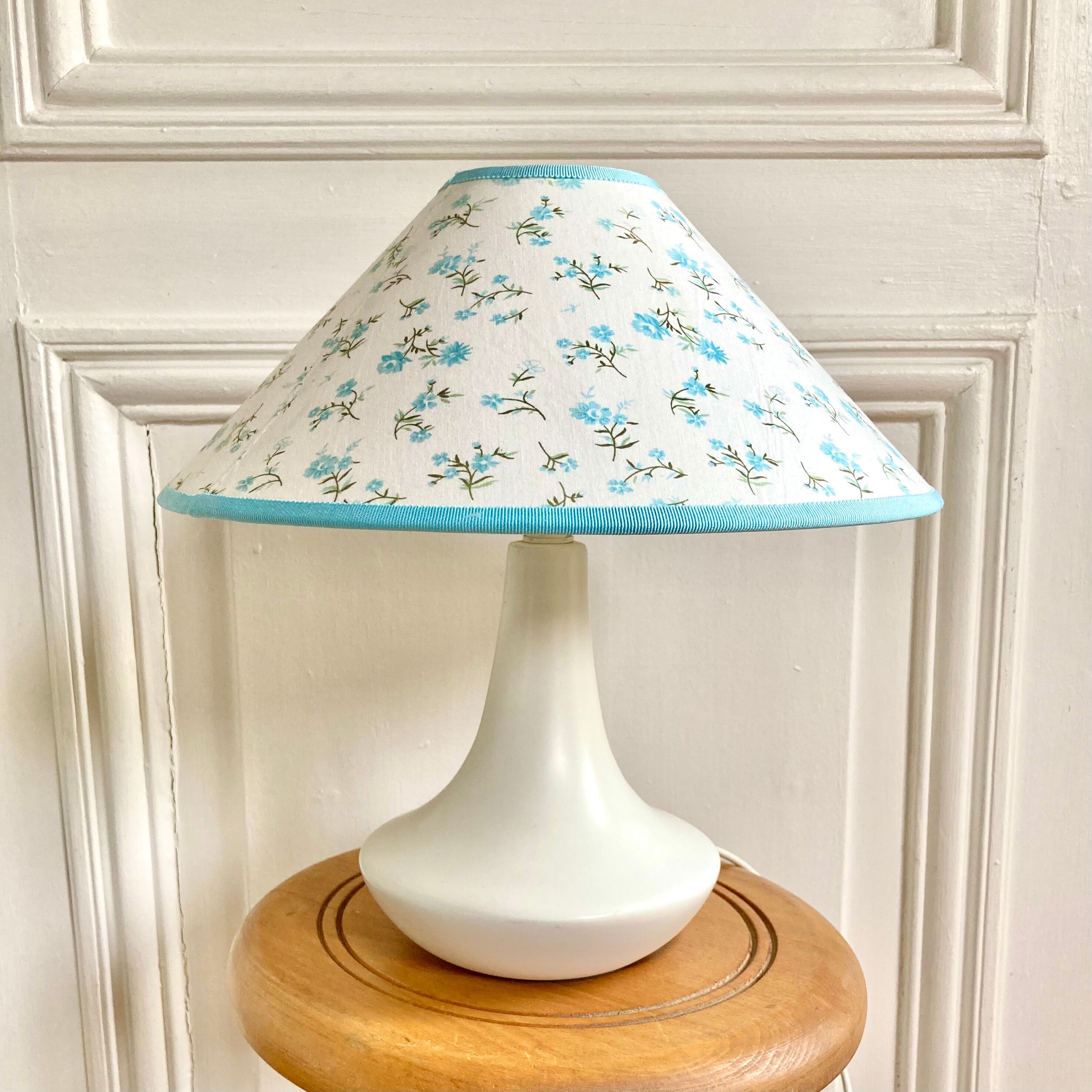 Ceramic lamp lampshade flowers