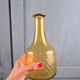Vintage amber glass carafe with diamond pattern – Retro soliflore