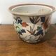 Vase/Cachepot in thick hand-painted ceramic (floral patterns)
