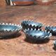 6 ashtrays hedgehog vintage
