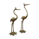 Pair of heron in brass 1960s