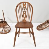 4 chaises Victoriennes anglaises Windsor, début du XXe siècle