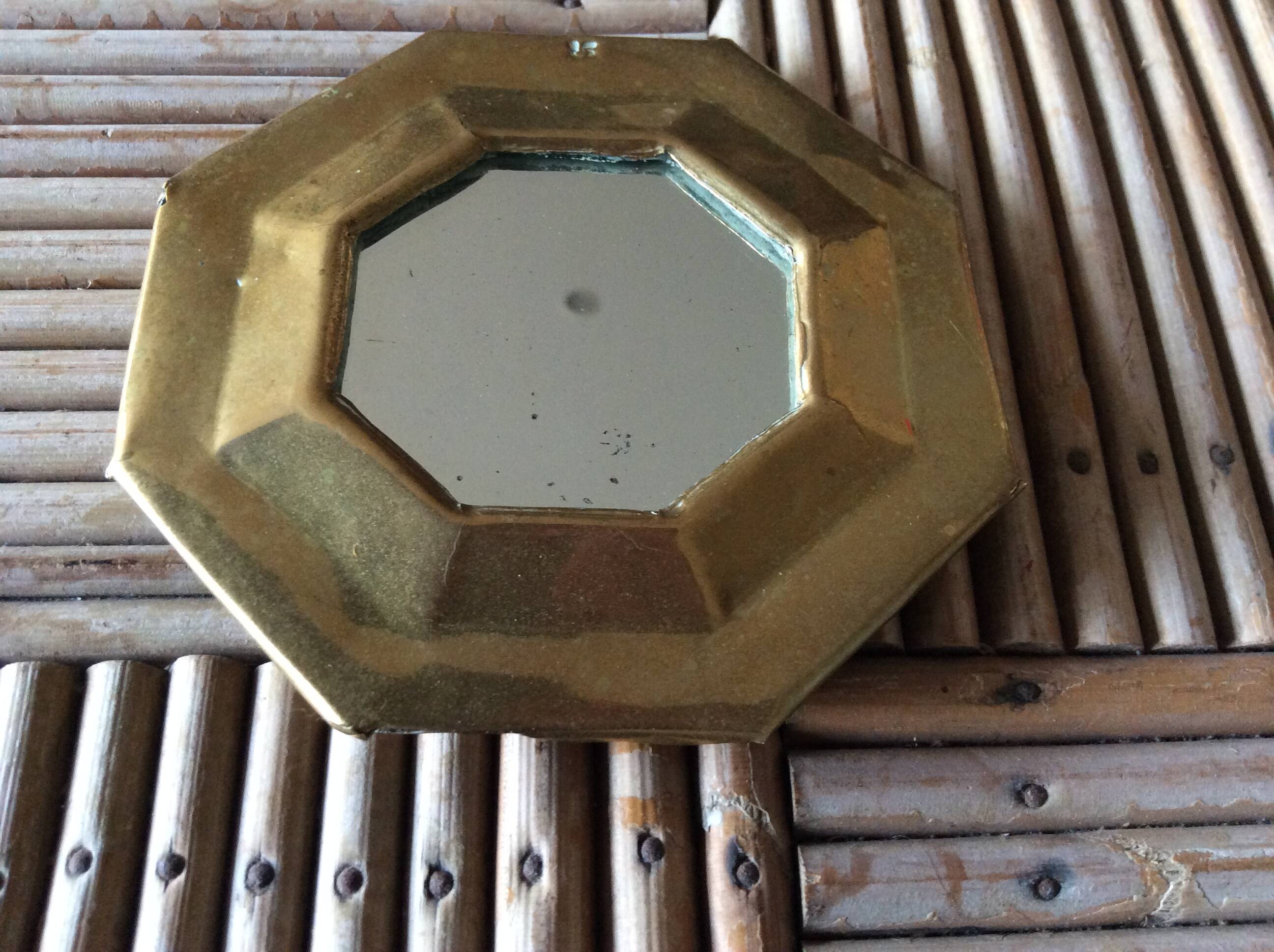 Brass mirror