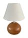 vintage wooden ball lamp small model with fabric shade 80's design