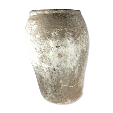 Pot ancien en terre cuite gris/vert