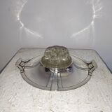 Pique flowers art-deco metal silver Gallia
