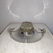 Pique flowers art-deco metal silver Gallia
