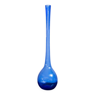 Vaso in cristallo blu di Daum France Anni '60