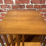 Teak rotating bookcase
