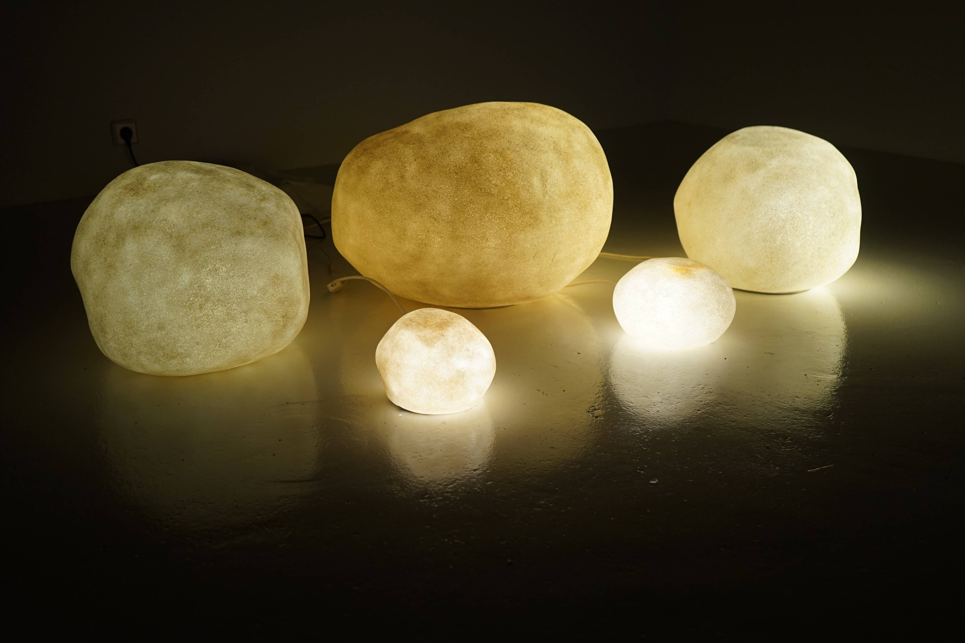 Moon Rock Andre Cazenave 1970 Paris Workshop A Signed Stone Lamp