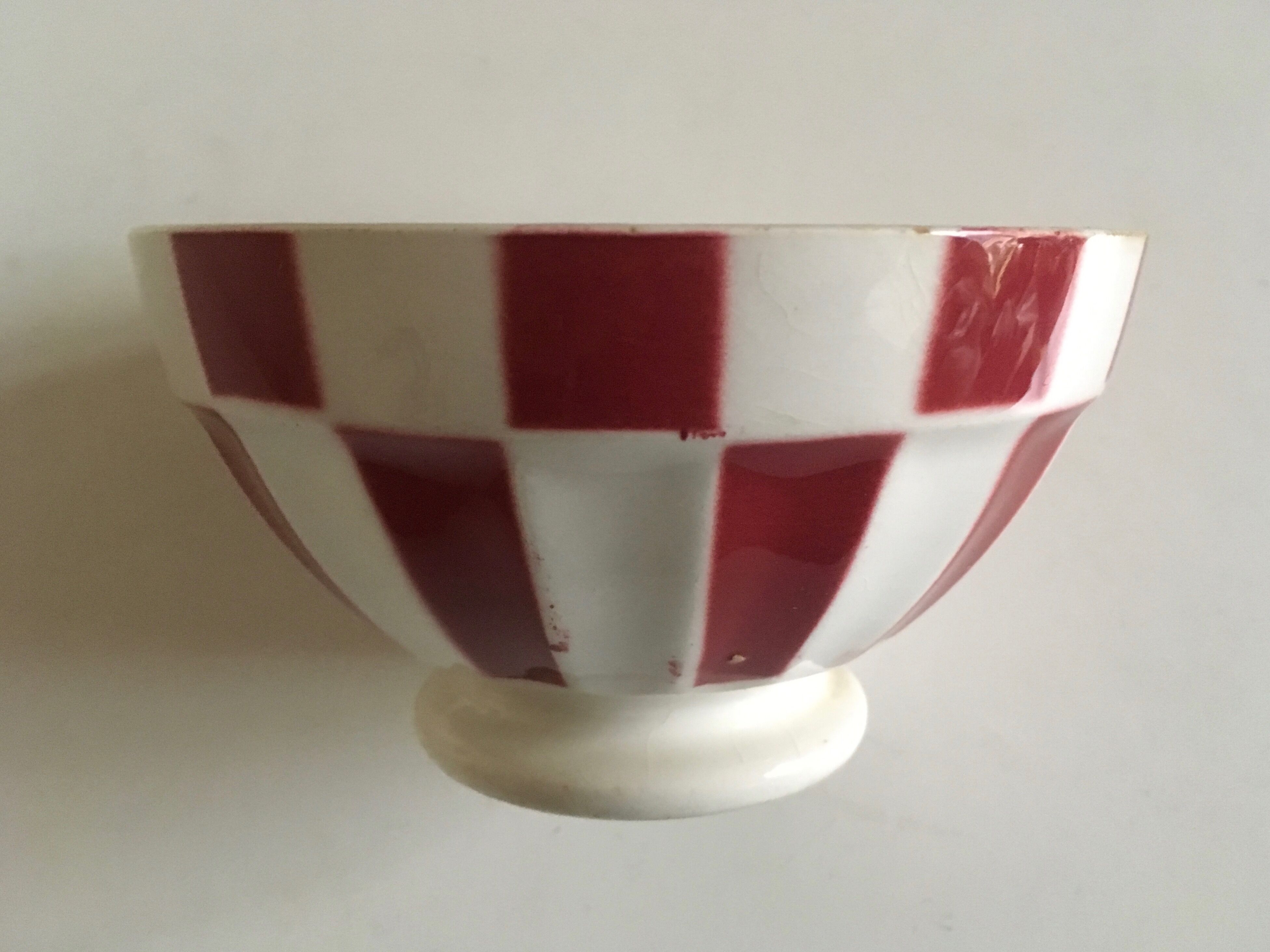 Set de 3 bols de faience terre de fer début 20