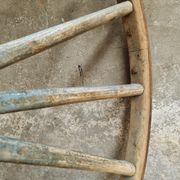 Antique cart wheel wagon wheel XXL oak wood 126 cm