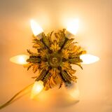 Recessed ceiling lamp with floral shape of Italian design 50s