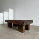 Asian solid wood quadripod brutalist coffee table H30 L81 l42