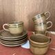 Service à café en grès Sarreguemines cafetiere tasses sucrier