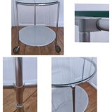 "Strind" side table glass metal Ehlen Johansson design