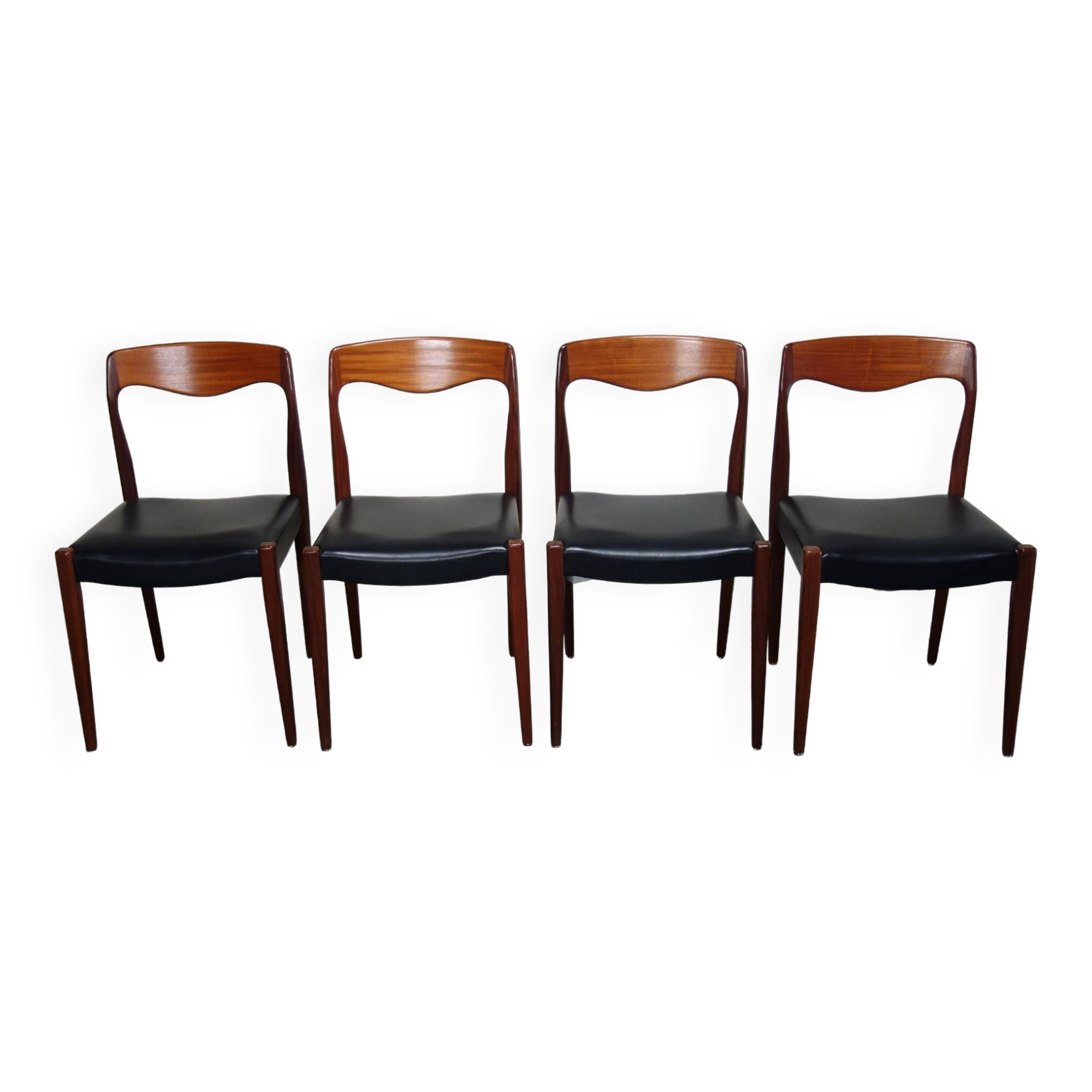 4 chaises scandinaves années 60