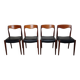 4 chaises scandinaves années 60