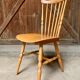 Series lot of 8 chairs bistrot Baumann modele menuet light wood dark wood