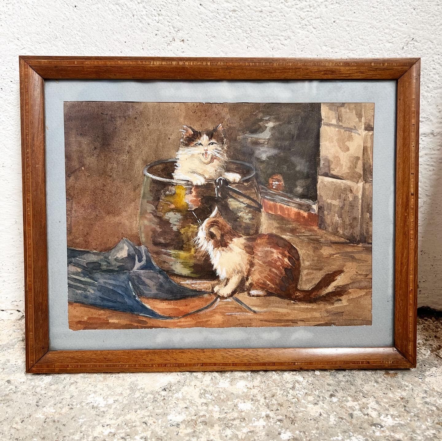 Watercolor to the two cats