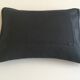 Housse de coussin 60s en piqué de coton bordée de croquet