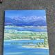 Mountain and lake landscape tableau – Canvas painting signed Tuller 2012