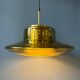 Suspension Space Age Dijkstra en verre fumé jaune, Mid-Century