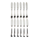 Christofle – Set of 12 silver-plated fish knives, “Spatours” model